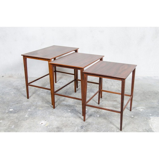 Image 1 of Vintage nesting tables in rosewood, Denmark 1960