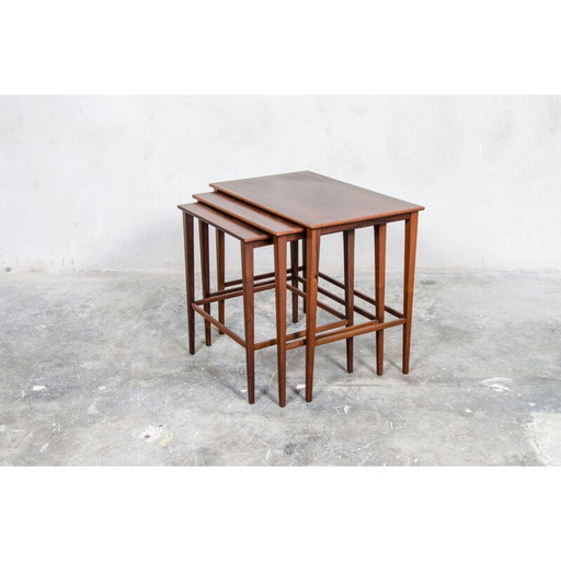 Vintage nesting tables in rosewood, Denmark 1960