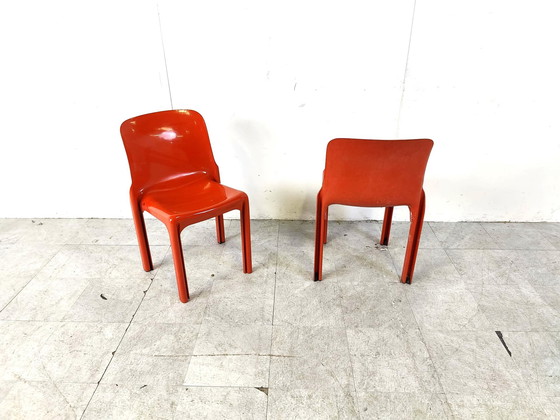 Image 1 of 5x Artemide Vico Magistretti 1970s Selene dining chairs