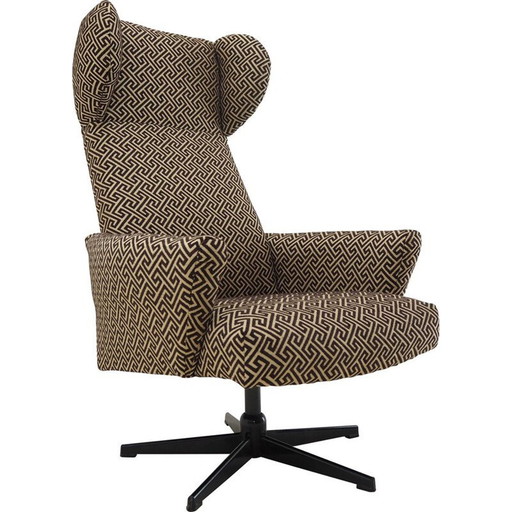Mid century swivel armchair, Czechoslovakia 1960s
