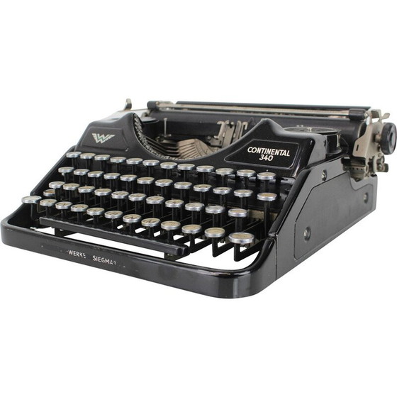 Image 1 of Vintage portable typewriter in metal, steel and chrome, Germany 1931s-1940s