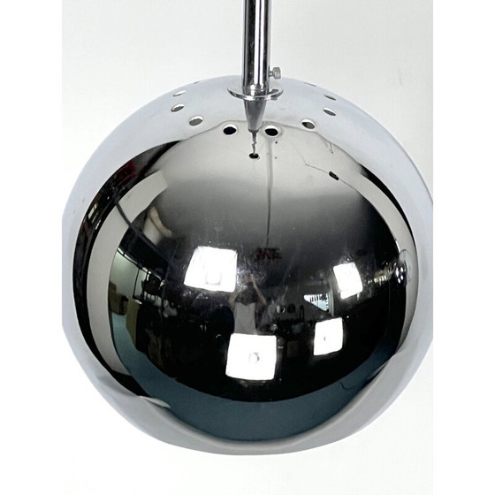 Image 1 of Pair of vintage chrome-plated spherical suspensions by Targetti, 1970