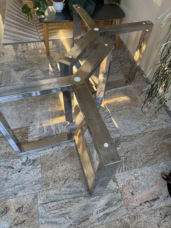 Image 1 of Unique Y-shaped Stainless Steel Table Base