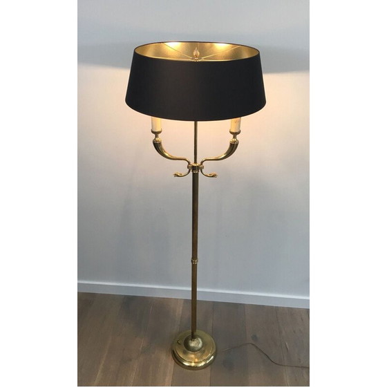 Image 1 of Vintage brass floor lamp by Maison Jansen