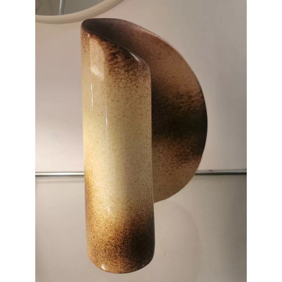 Image 1 of Vaso vintage in ceramica beige e marrone di Fred e Andrée Stocker, Francia 1970