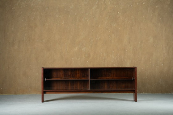 Image 1 of Mid-Century Rosewood Sideboard with Glass Doors by Skovby, Denmark 1970s