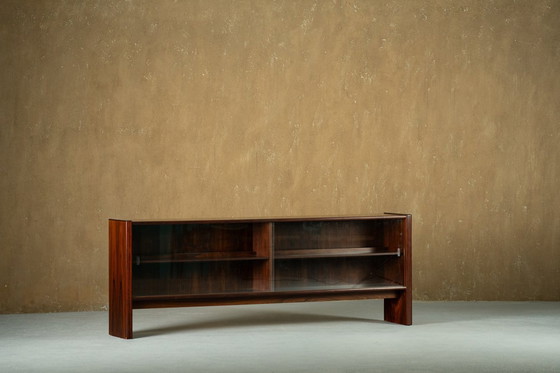 Image 1 of Mid-Century Rosewood Sideboard with Glass Doors by Skovby, Denmark 1970s