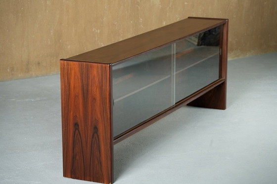 Image 1 of Mid-Century Rosewood Sideboard with Glass Doors by Skovby, Denmark 1970s
