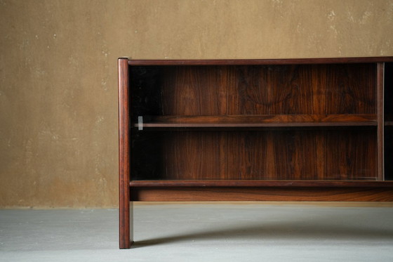 Image 1 of Mid-Century Rosewood Sideboard with Glass Doors by Skovby, Denmark 1970s
