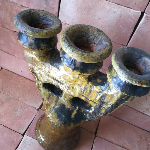 Tamegroute Pottery Candlestick