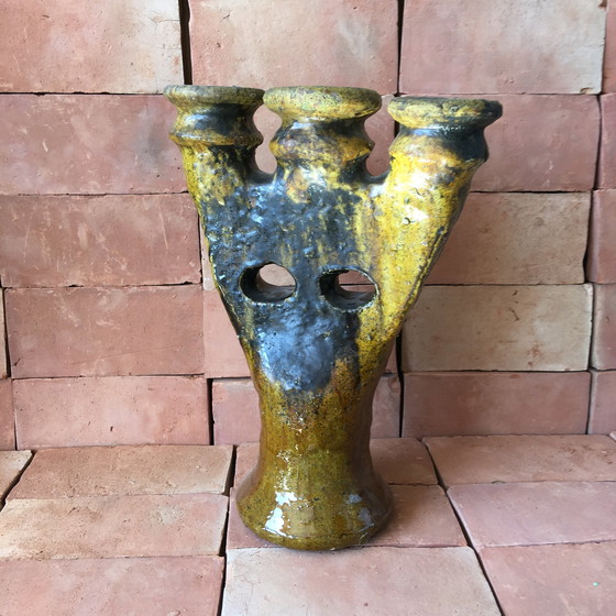 Image 1 of Tamegroute Pottery Candlestick