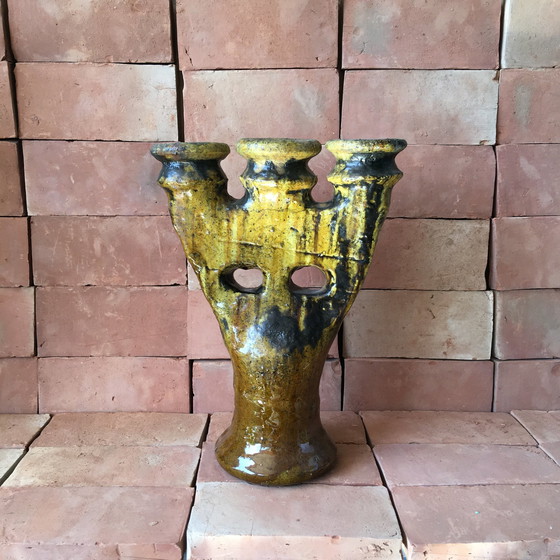 Image 1 of Tamegroute Pottery Candlestick