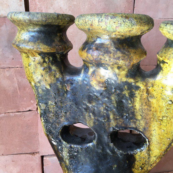 Image 1 of Tamegroute Pottery Candlestick