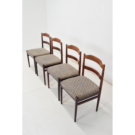 Image 1 of Set di 4 sedie in tessuto e legno Ton, Cecoslovacchia, anni '70, metà secolo