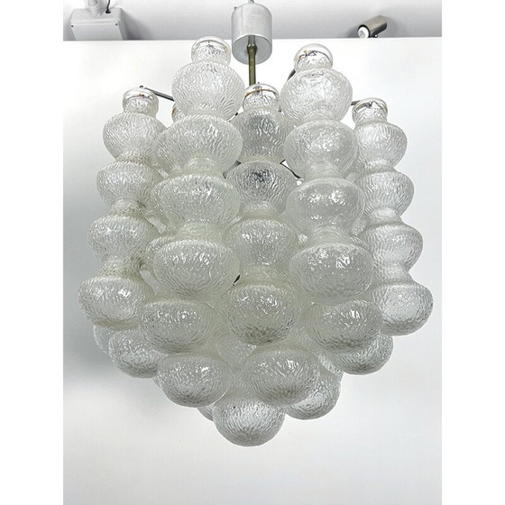 Image 1 of Pair of vintage Murano bubble glass chandeliers, Italy 1960