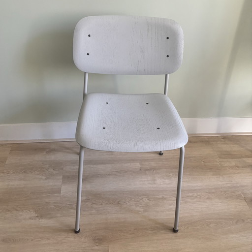 1X Hay Soft Edge Chair. Powder coated. Soft Grey.