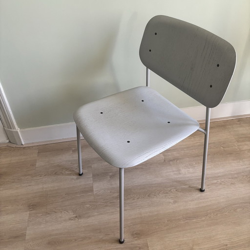 1X Hay Soft Edge Chair. Powder coated. Soft Grey.