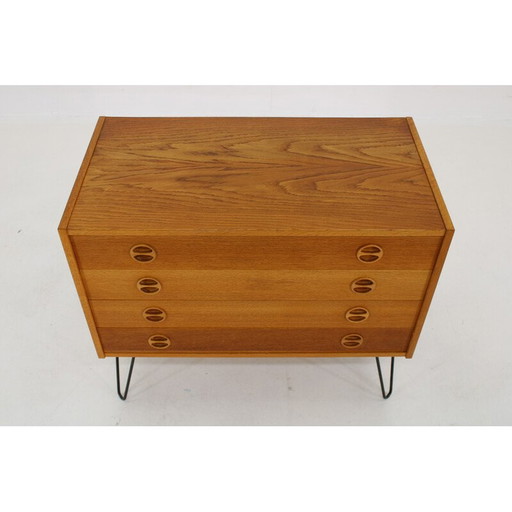 Cómoda vintage de roble reciclado con cajones, Dinamarca, 1960