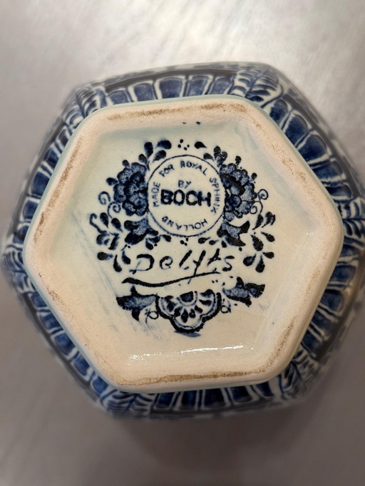 Royal Sphinx By Boch Belgium Delft Blue Foo Dog