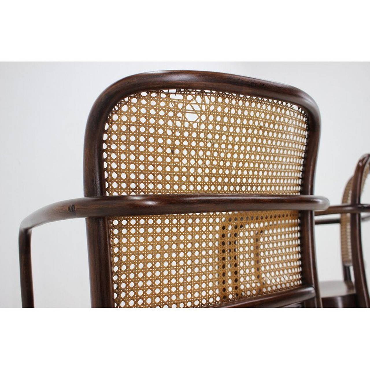 Pair of vintage bentwood armchairs 811 by Josef Hoffmann for