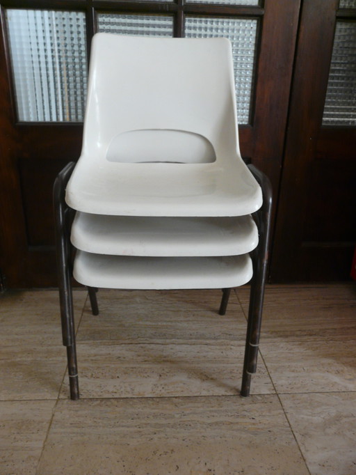 3x chaises école enfants vintage