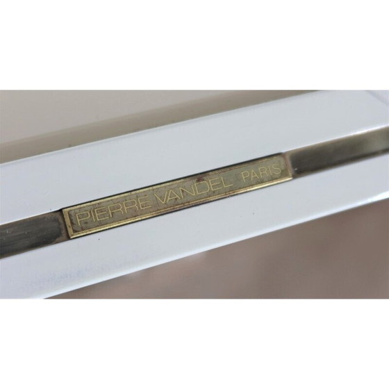 Image 1 of Pair of vintage lowboards in lucite and brass by Pierre Vandel, 1970s