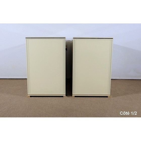 Image 1 of Pair of vintage lowboards in lucite and brass by Pierre Vandel, 1970s