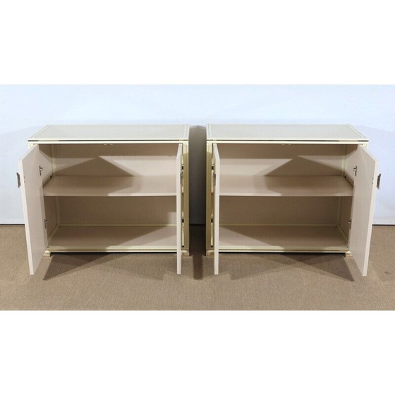 Image 1 of Pair of vintage lowboards in lucite and brass by Pierre Vandel, 1970s