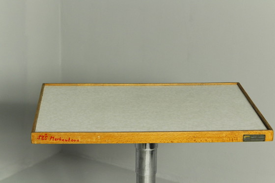 Image 1 of Tavolo da laboratorio con telescopio in ghisa, anni '70