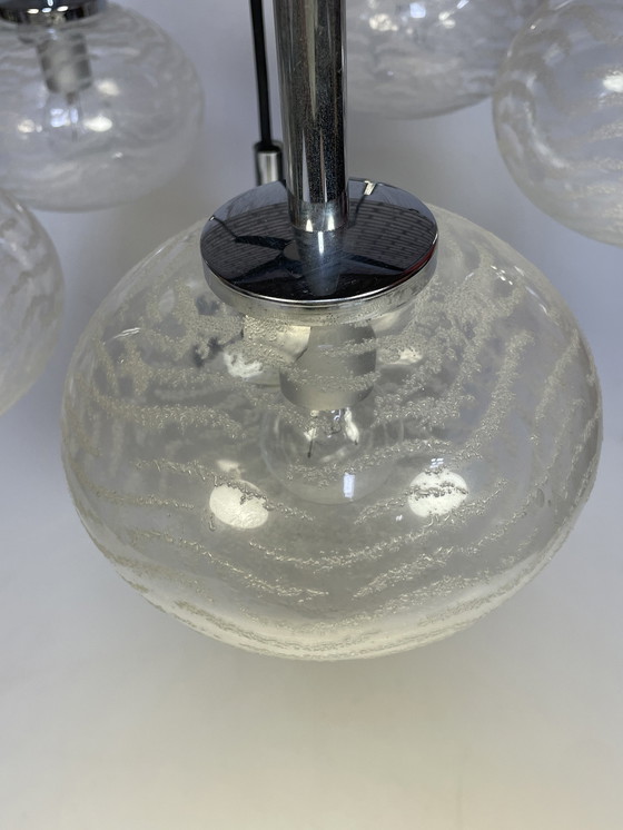 Image 1 of Cascade Pendant Lamp, Glass Bulbs, Hustadt Leuchten 1970'S