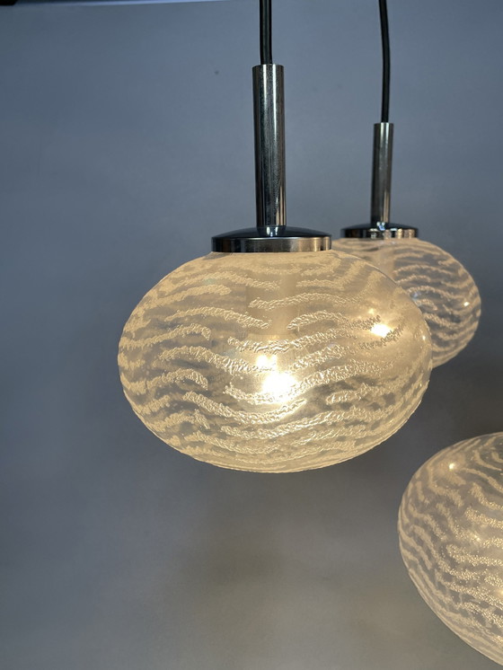 Image 1 of Cascade Pendant Lamp, Glass Bulbs, Hustadt Leuchten 1970'S