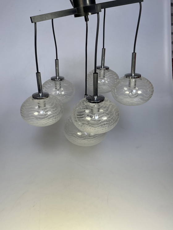 Image 1 of Cascade Pendant Lamp, Glass Bulbs, Hustadt Leuchten 1970'S