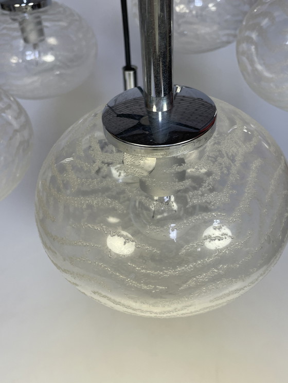 Image 1 of Cascade Pendant Lamp, Glass Bulbs, Hustadt Leuchten 1970'S