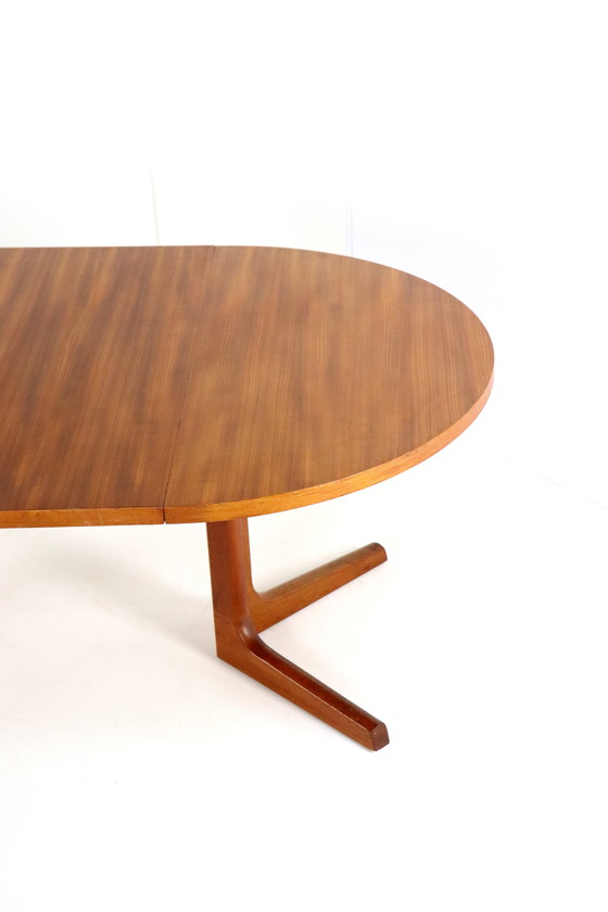 Image 1 of Round 2X Extendable Dining Table 'Broholm' Danish