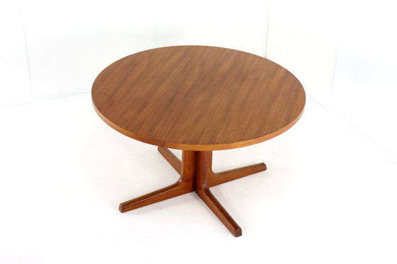 Image 1 of Round 2X Extendable Dining Table 'Broholm' Danish