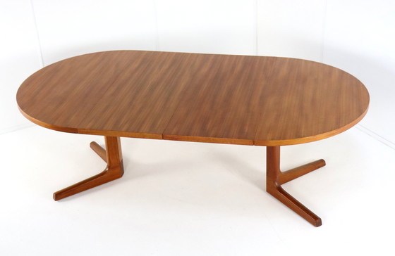 Image 1 of Round 2X Extendable Dining Table 'Broholm' Danish