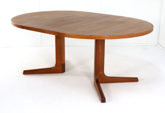 Image 1 of Round 2X Extendable Dining Table 'Broholm' Danish