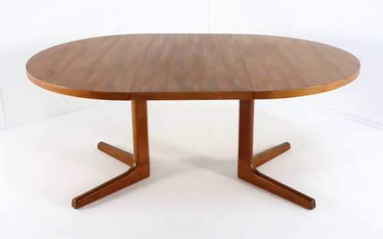 Image 1 of Round 2X Extendable Dining Table 'Broholm' Danish