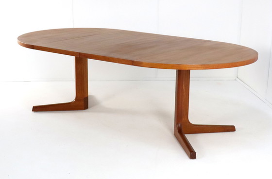 Image 1 of Round 2X Extendable Dining Table 'Broholm' Danish