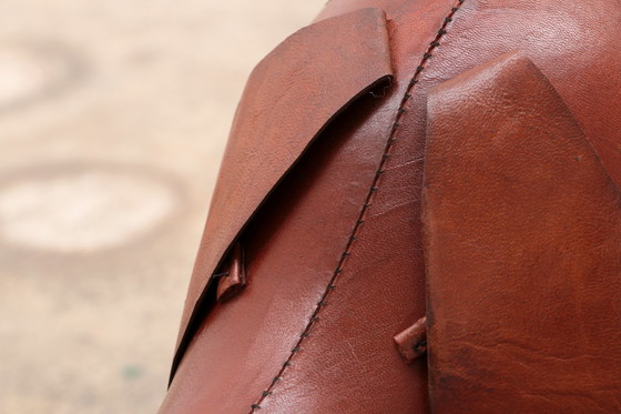 Image 1 of Leather pig footstool,1970