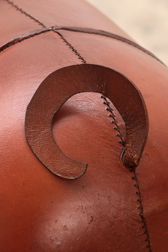 Image 1 of Leather pig footstool,1970