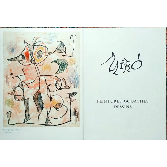 Image 1 of Vintage lithographs and booklet by Joan Mirò, 1972