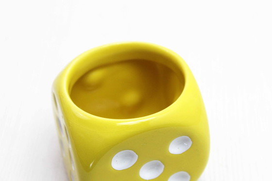 Image 1 of Vaso in ceramica a forma di dado vintage 