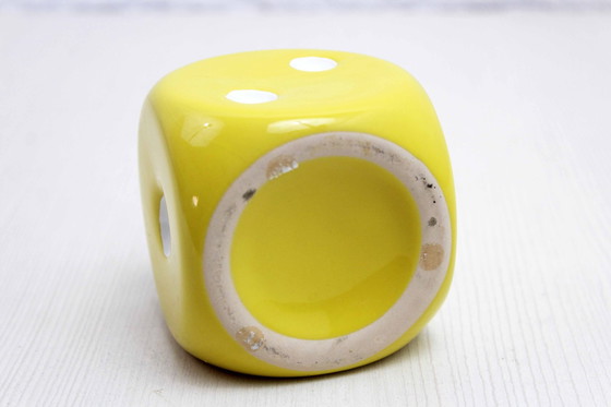 Image 1 of Vaso in ceramica a forma di dado vintage 