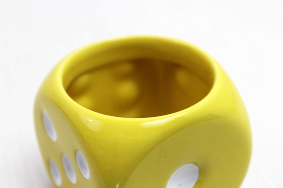 Image 1 of Vaso in ceramica a forma di dado vintage 