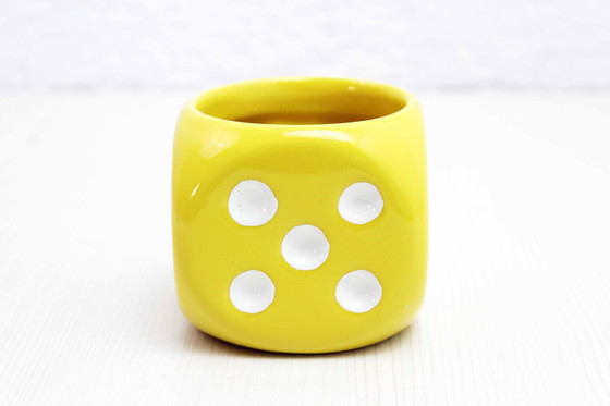 Image 1 of Vaso in ceramica a forma di dado vintage 