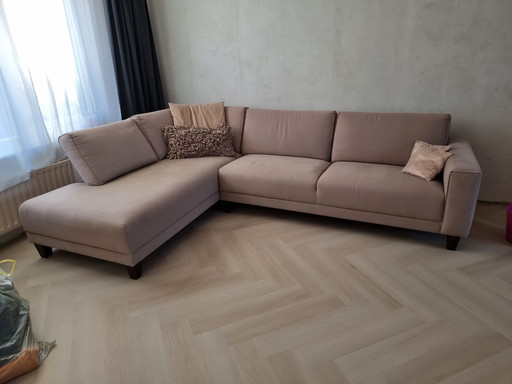 Corner Sofa Taupe, Brown, Beige