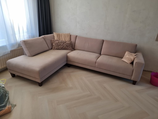 Corner Sofa Taupe, Brown, Beige