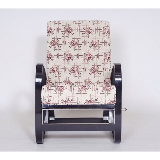 Image 1 of Vintage H70 Armchair by Jindrich Halabala in oakwood and fabric 1930
