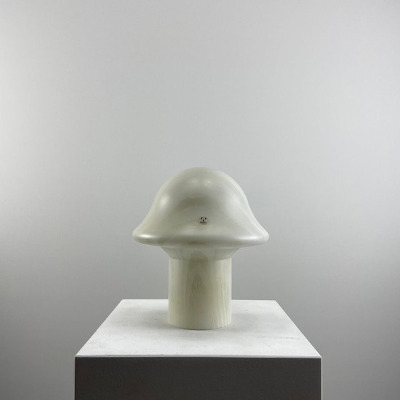 Image 1 of 1 Of 6 Zebra Striped Glass Peill And Putzler Mushroom Table Lamp 1970